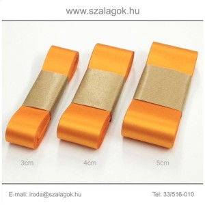 3cm széles szatén szalag 10m C09-narancs