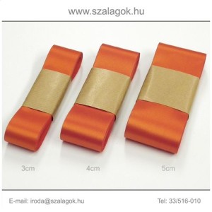 4cm széles szatén szalag 10m C12-terrakotta