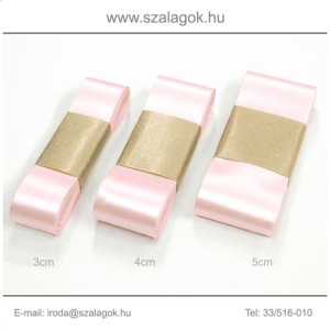 4cm széles szatén szalag 10m C14-baba rózsaszín