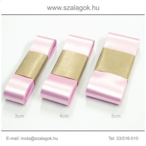 4cm széles szatén szalag 10m C14B-rózsaszín