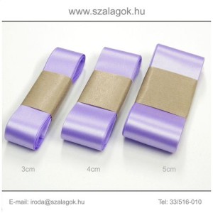 4cm széles szatén szalag 10m C17-lila