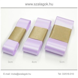 4cm széles szatén szalag 10m C18-világoslila