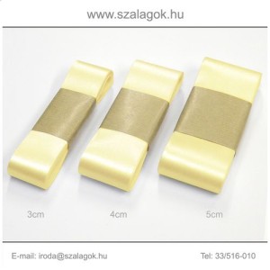 4cm széles szatén szalag 10m C22-vaj