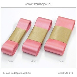 4cm széles szatén szalag 10m C38-mályva