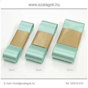 4cm széles szatén szalag 10m C39-türkiz