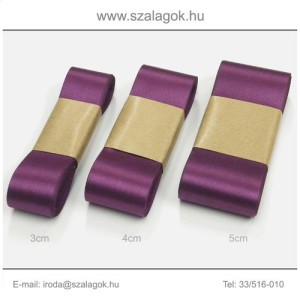 4cm széles szatén szalag 10m C40-bíbor