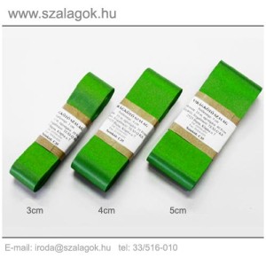 3cm széles szatén szalag 10m C35-fűzöld 