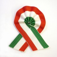 Nemzeti színű kokárda, 45x65 mm-es, 10db/cs