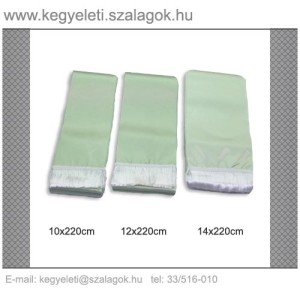 10 cm x 220 cm  szatén koszorúszalag C06-borsózöld