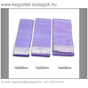 10 cm x 220 cm  szatén koszorúszalag C17-világos lila