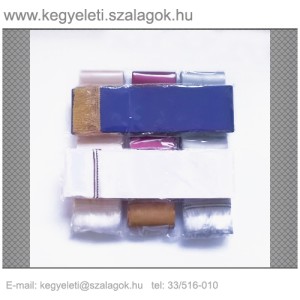 7cm x 200 cm  szatén sírcsokor szalag, 2db/csomag